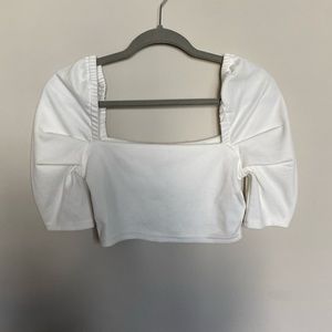 Puff Sleeve cropped shirt